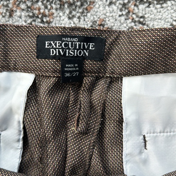 Vintage Haband Executive Division Men’s Dress Pants Brown 36x27 - Picture 3 of 5
